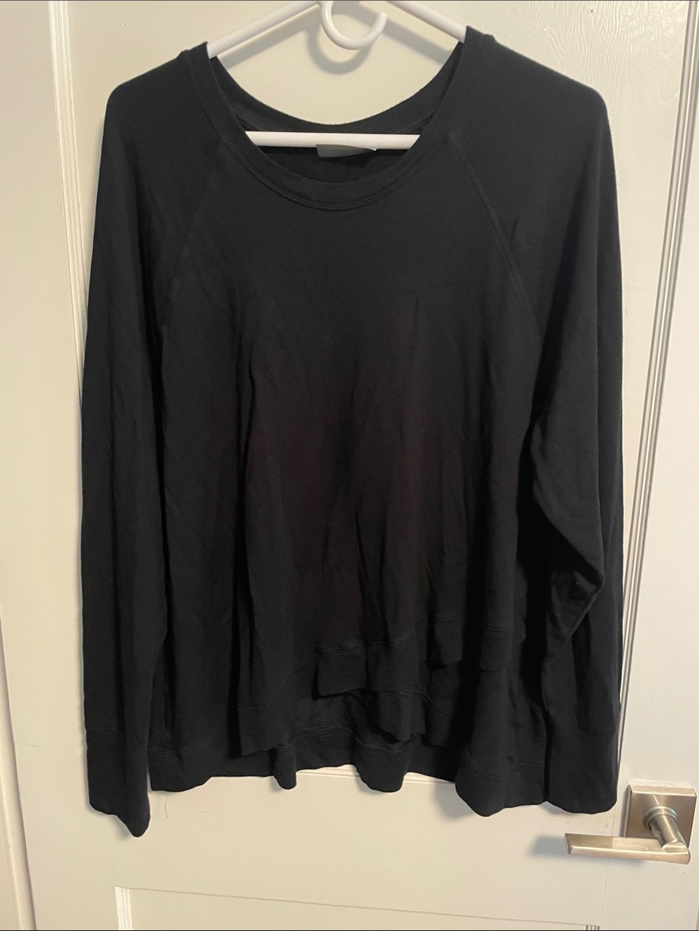 Athleta Black Lightweight Crewneck Sweatshirt
